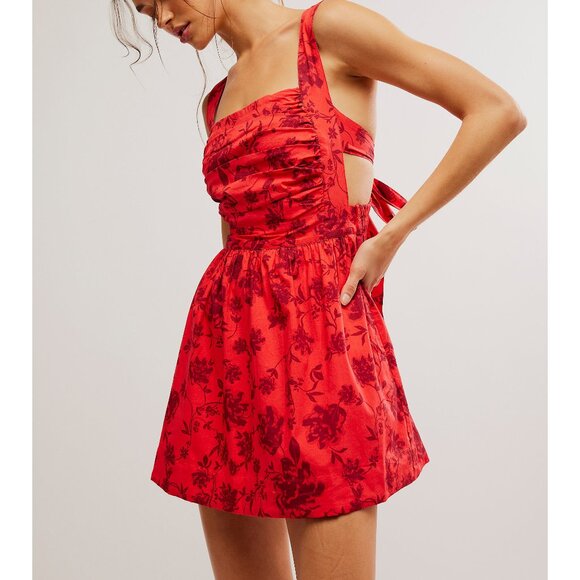 Free People Dresses & Skirts - FREE PEOPLE Meet Me In Maui Printed Mini Dress / Heat Wave Combo